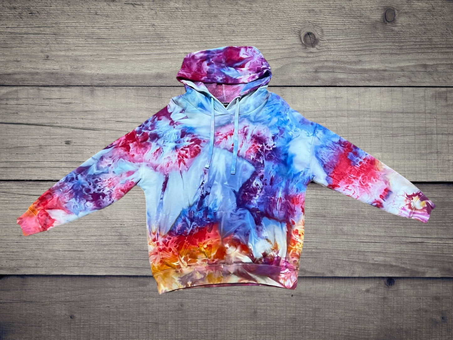 Cosmic Sunset Hoodie Ice Dye Large