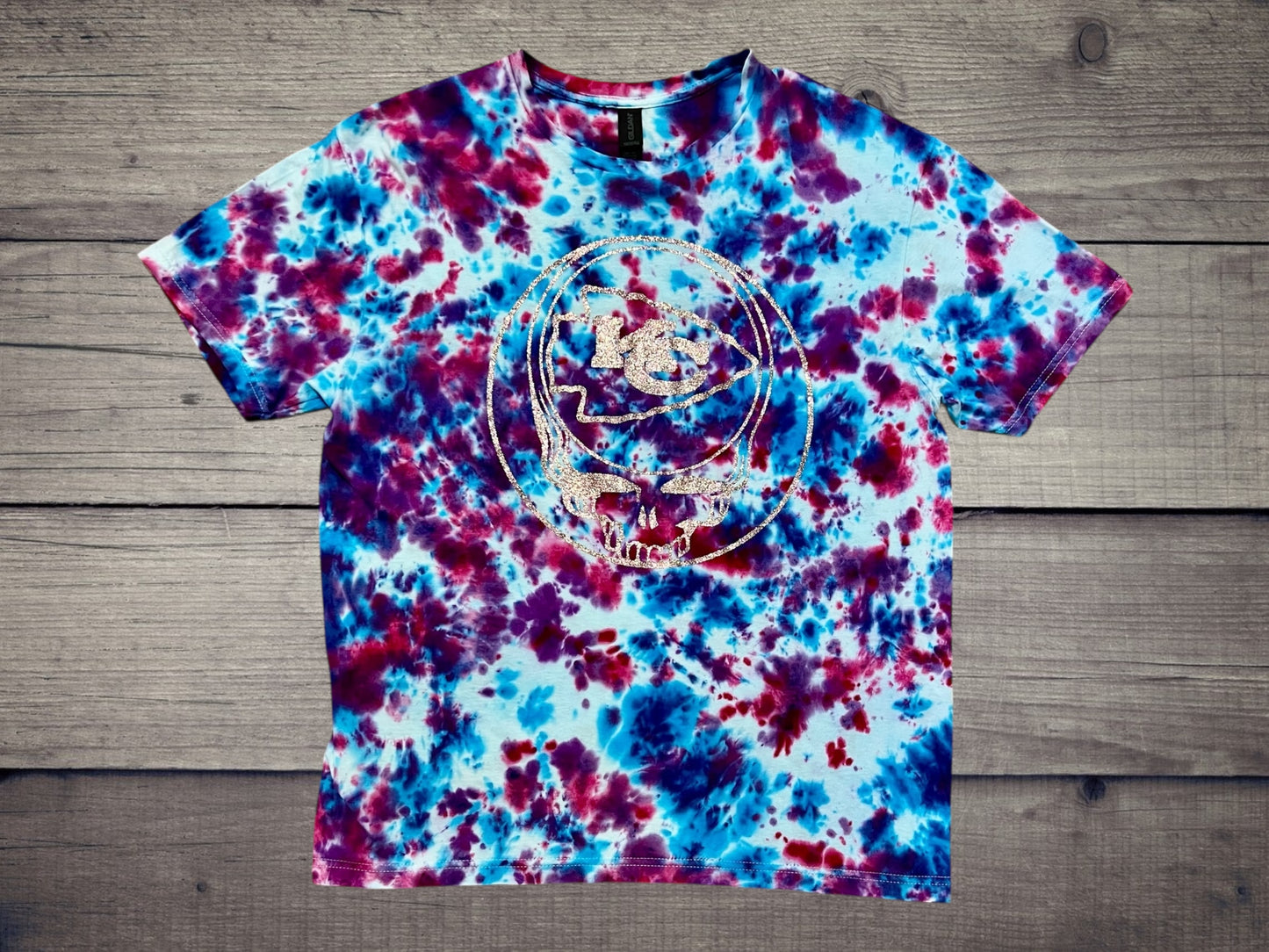 Sparkly Chiefs Tie Dye L