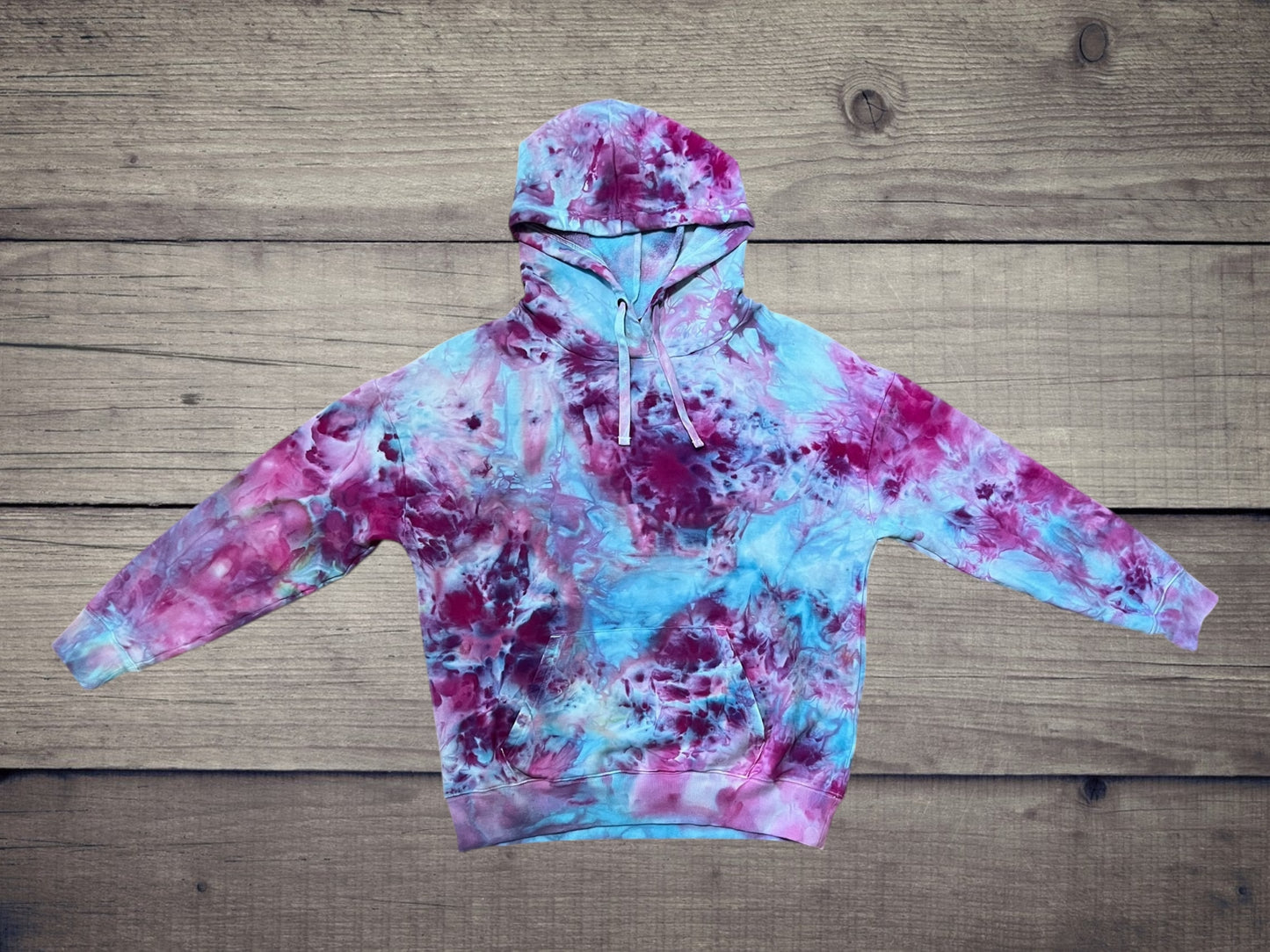 Cosmic Cotton Candy Ice Dye Hoodie Large