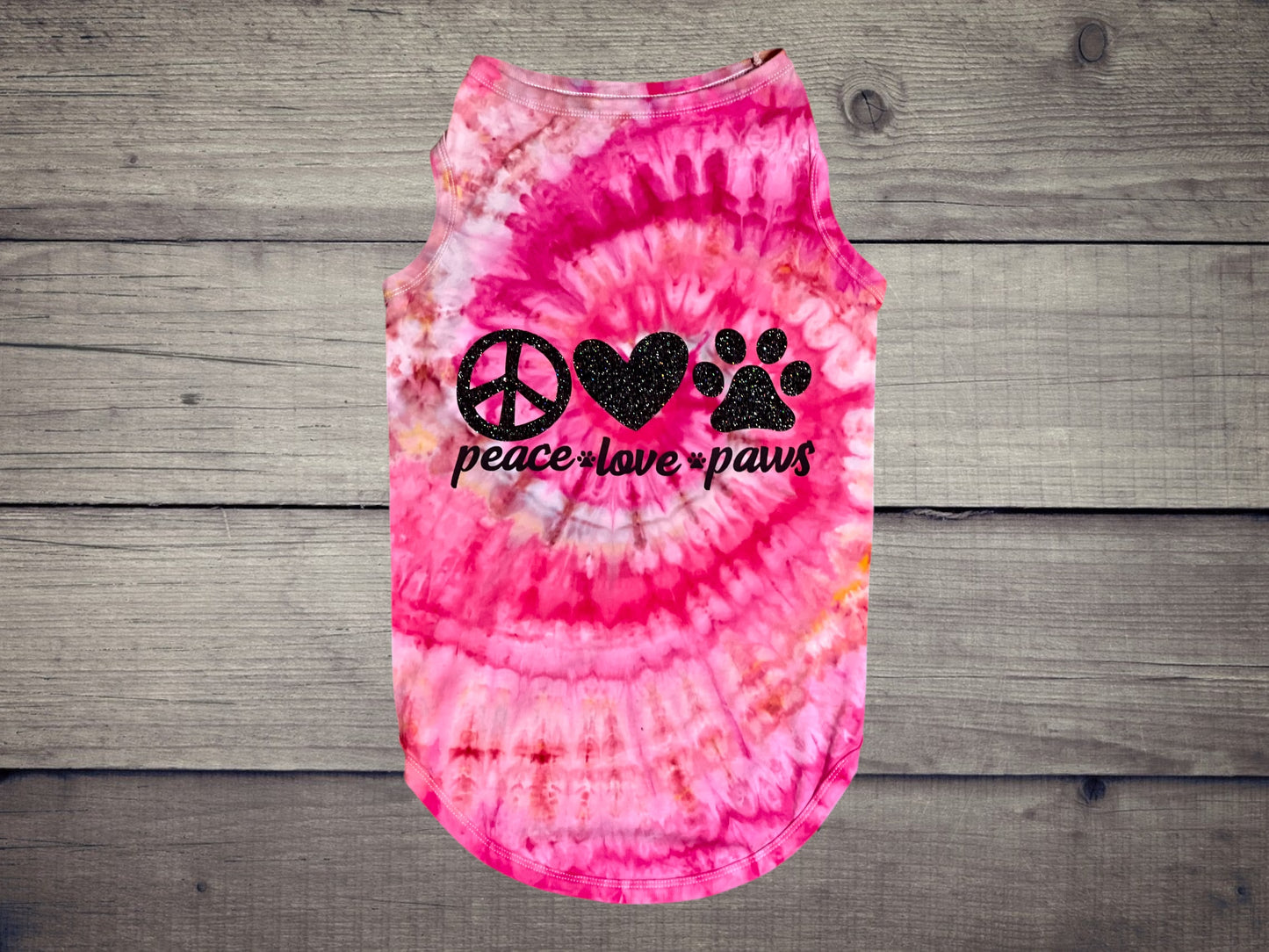 Ice Dye Spiral Tie Dye Dog Tee