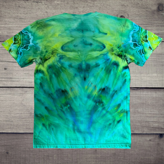 Small Irish Greens Ice Dye Tie Dye Mandala Shirt
