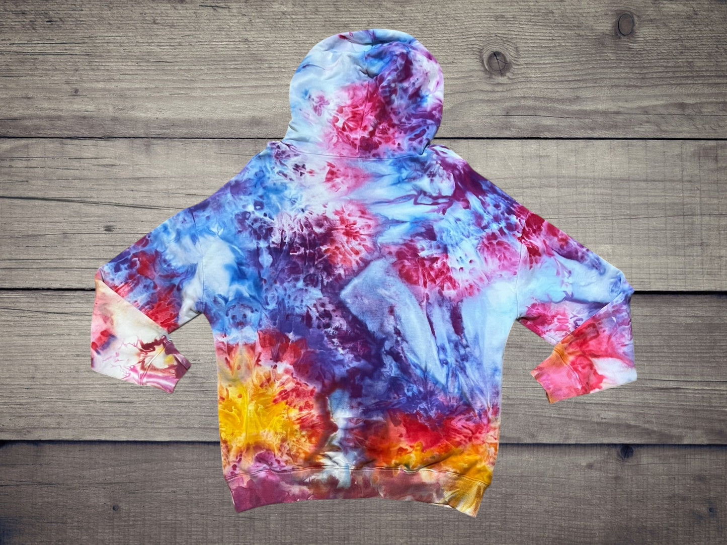 Cosmic Sunset Hoodie Ice Dye Large