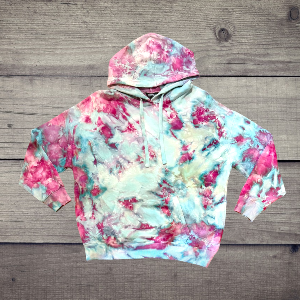 Cotton Candy Skies | Ice-Dyed Hoodie XL