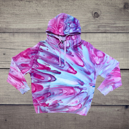 Cotton Candy Dream | One-of-a-Kind Ice-Dyed Hoodie XL
