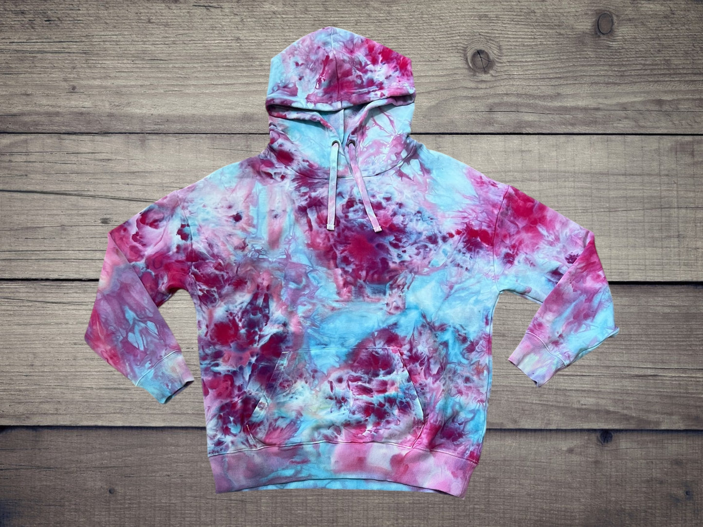Cosmic Cotton Candy Ice Dye Hoodie Large