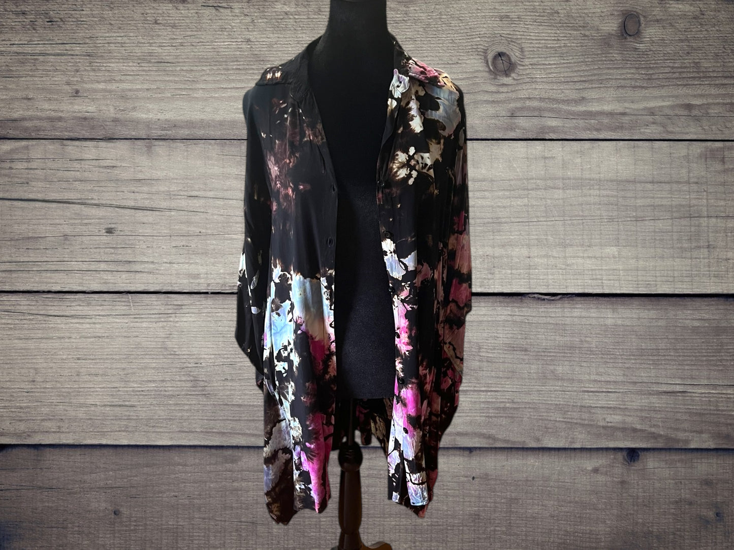 Reverse Ice Dye Kimono Large