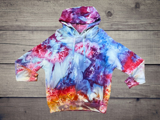 Cosmic Sunset Hoodie Ice Dye Large