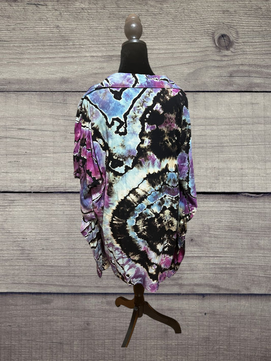 Reverse Ice Dye Kimono Cover Up Medium
