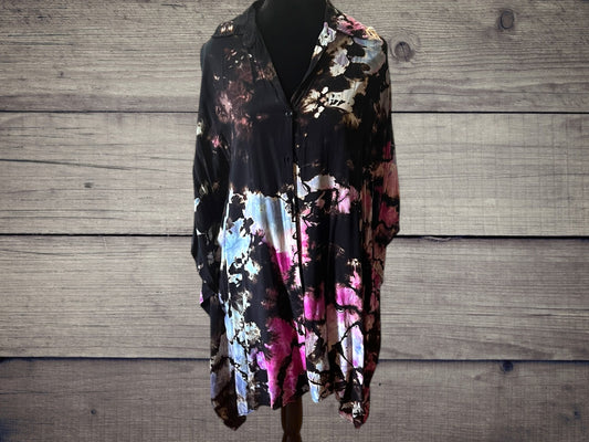 Reverse Ice Dye Kimono Large