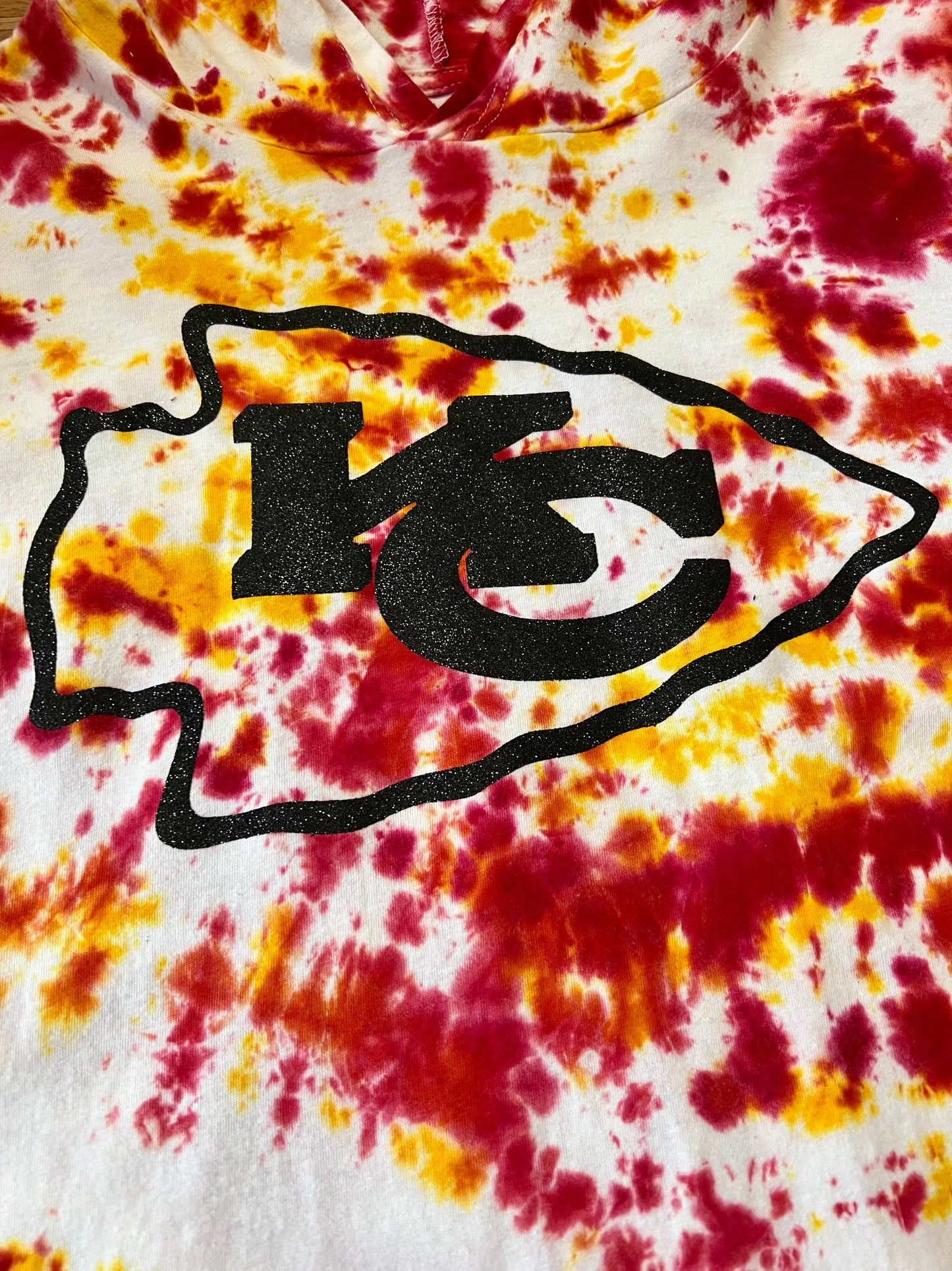 Kansas City Chiefs Tie Dye Jersey Long Sleeve Shirt with Hood XL