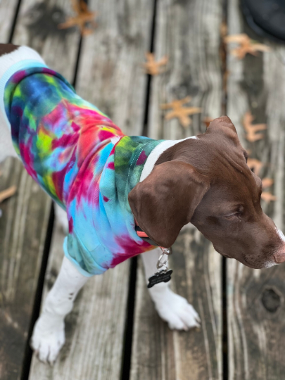Custom, Soft Ice Dyed/ Tie Dye Dog Hoodie-Choose your own colors!