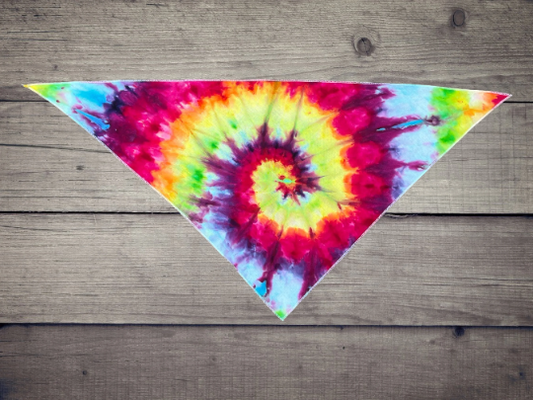 Rainbow Ice Dye Bandana